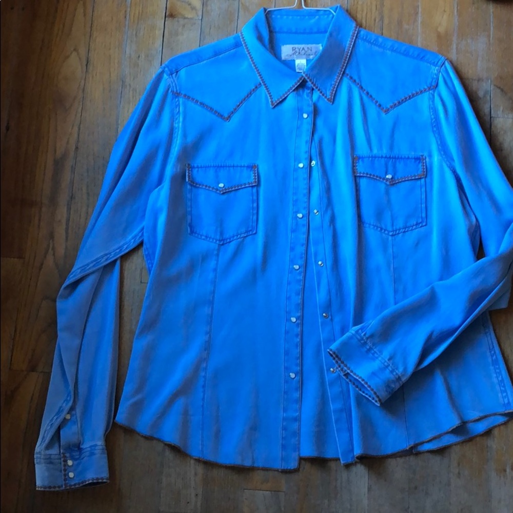 Ryan Michael western style button down shirt